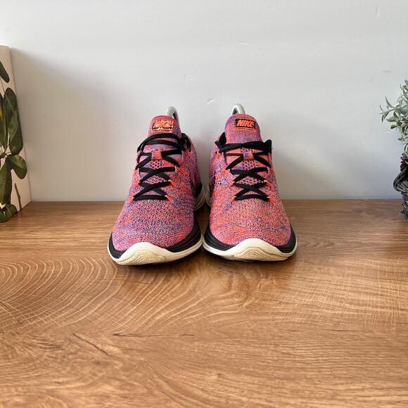 Nike Flyknit Lunar 3 698182-801 Pink Athletic Running Shoes Women's Size US 7 - Picture 3 of 8